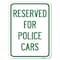 Signmission Reserved for Police Cars Heavy-Gauge Aluminum Rust Proof Parking Sign, 18" x 24", A-1824-23180 A-1824-23180 - alternate 1